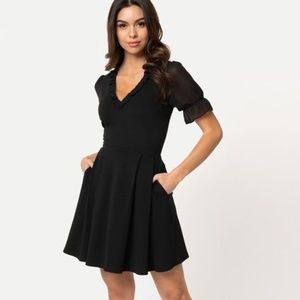 Smak Parlour NWT Black Fit & Flare Dress